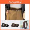 Trendy Korean Vintage Metal Jean Belt No Hole Design In Classic Black And Brown Colors