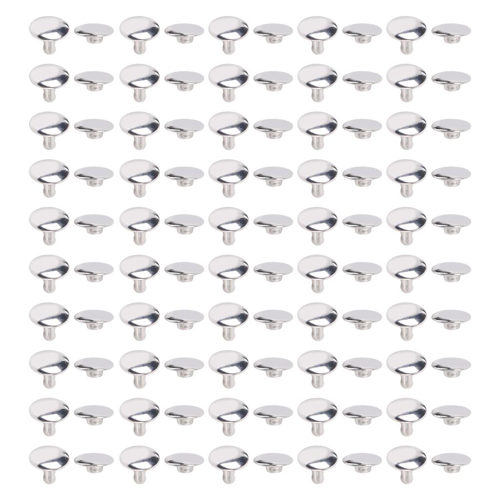 500 Set Leather Crafting Rivets 9x6mm Stainless Steel Double Cap Leather Rivets for Handcraft