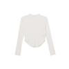 Jordan Solid Color Crew Neck Basketball Sports Pullover Long Sleeve T-Shirt Women Tops Off-White FN5400-133