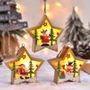 LED Christmas Tree Ornaments: Santa, Snowman & Reindeer Night Light Figurines