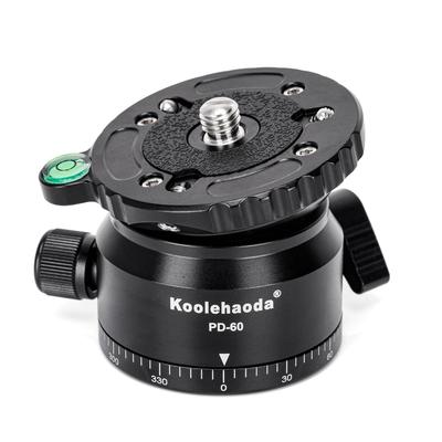 Koolehaoda Tripod Leveling Base Camera Offset Panoramic Base for Video and Monopods Leveler, 15° Tilt, 3/8" Screw, Level, 360° Heads, Tripods, (PD-60)