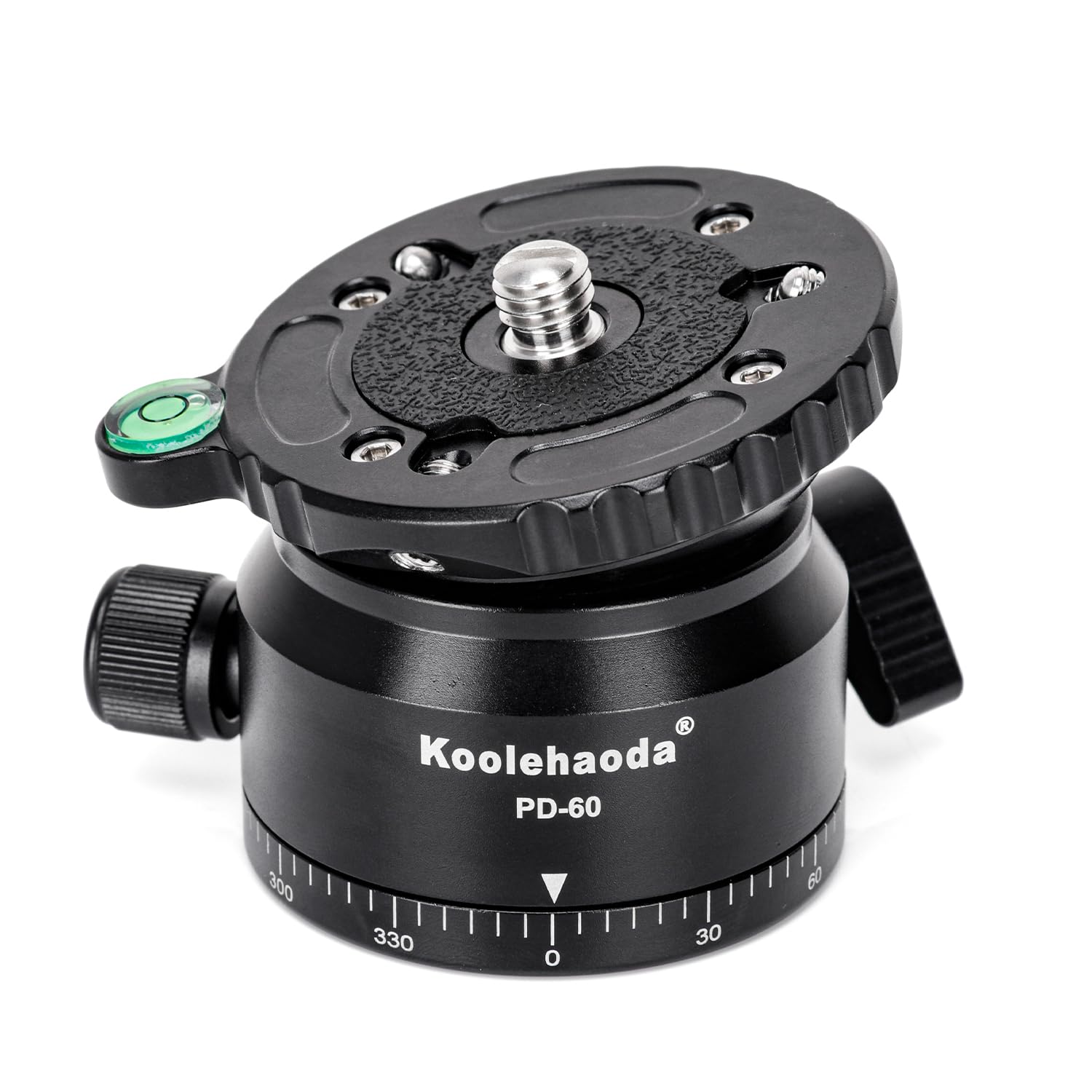 

Koolehaoda Tripod Leveling Base Camera Offset Panoramic Base for Video and Monopods Leveler, 15° Tilt, 3/8 Screw, Level, 360° Heads, Tripods, (PD-60)
