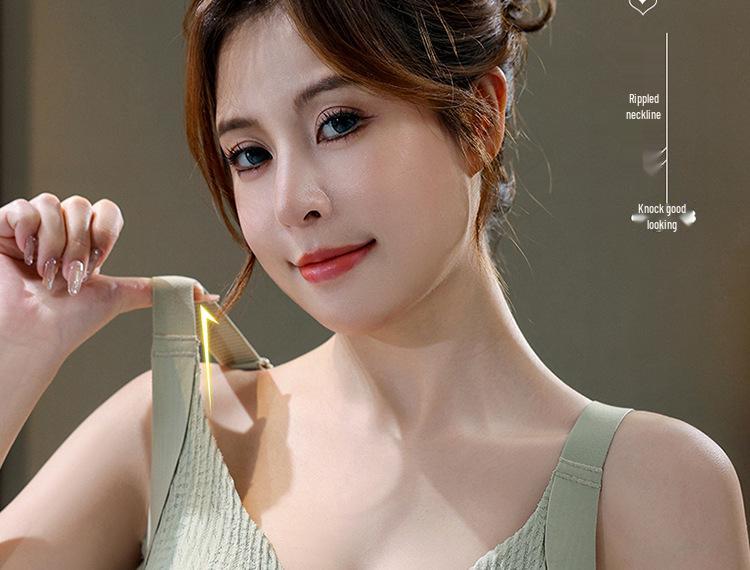 Nahtloser Übergrößen-BH ohne Bügel mit Anti-Hänge-Effekt für Damen