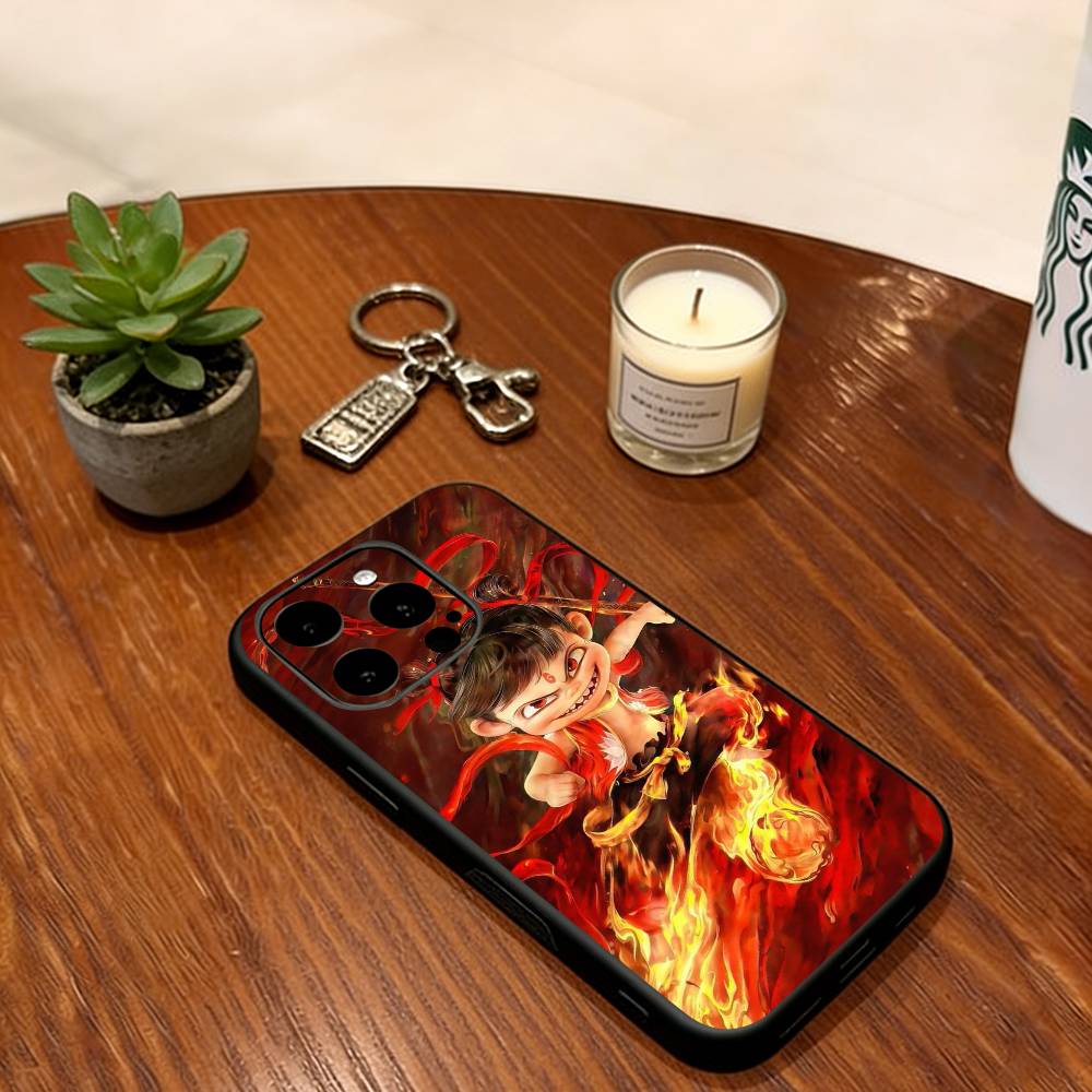 

Epic Nezha Phone Case For iPhone 17, 16,15,14,13,12,11 Plus,Pro Max, Others Silicone Soft Black Cover iPhone17ProMax