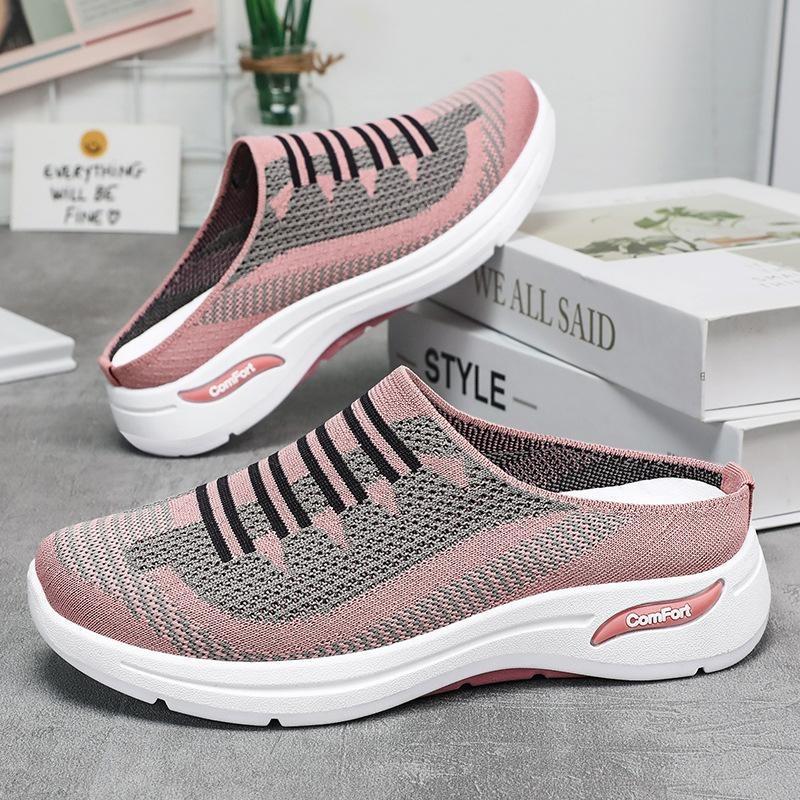Ladies Lightweight Breathable Sneakers Slippers Casual Clog House Shoes Comfort Slip On Walking Mules Indoor Outdoor Sports Slippers