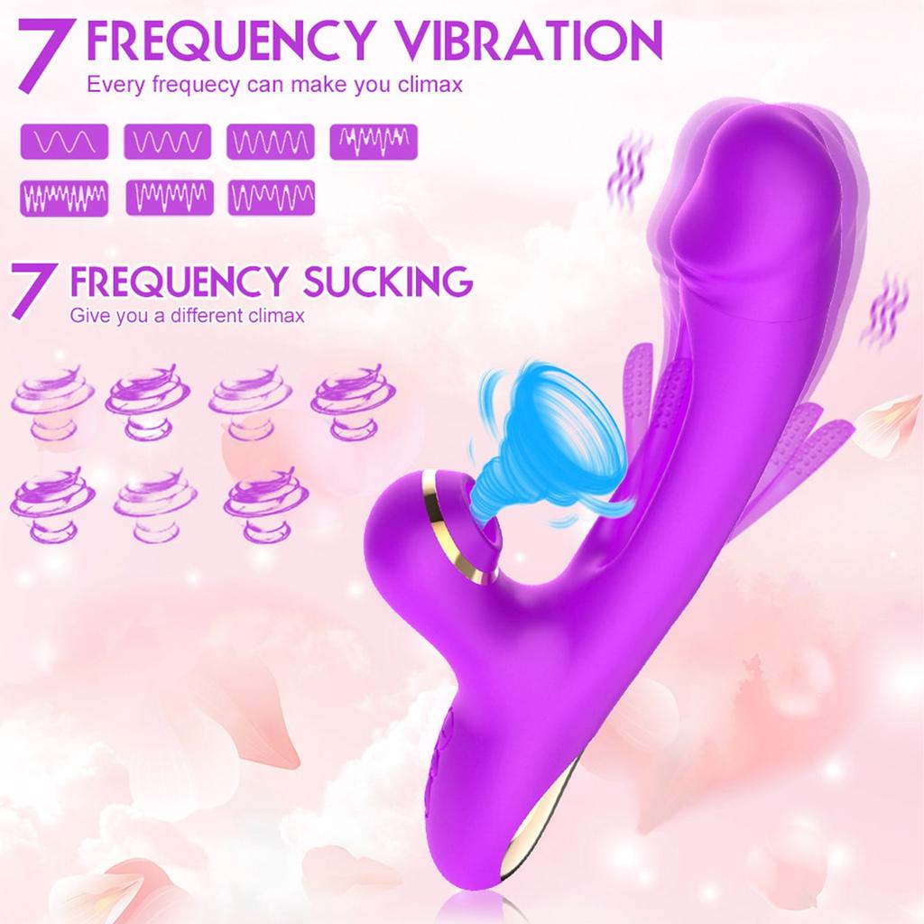 3 In 1 Retractable Vibrator Clitoral Stimulator Vaginal Sucking G-spot Massager Smart Heated Masturbator Female Sex Toys
