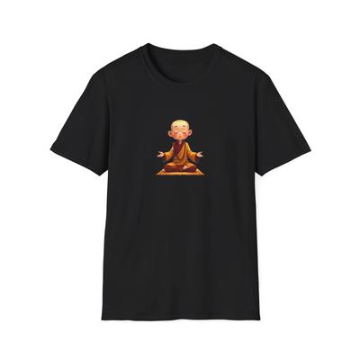 Mindfulness Meditating Monk T-Shirt, Yoga, Meditation, Tee, Gift, Relaxation,