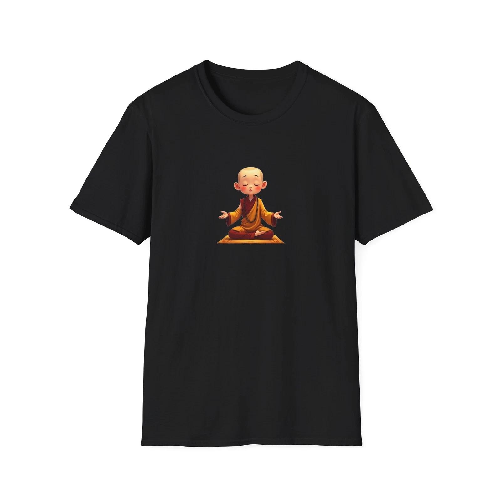 Mindfulness Meditating Monk T-Shirt, Yoga, Meditation, Tee, Gift, Relaxation, 3XL