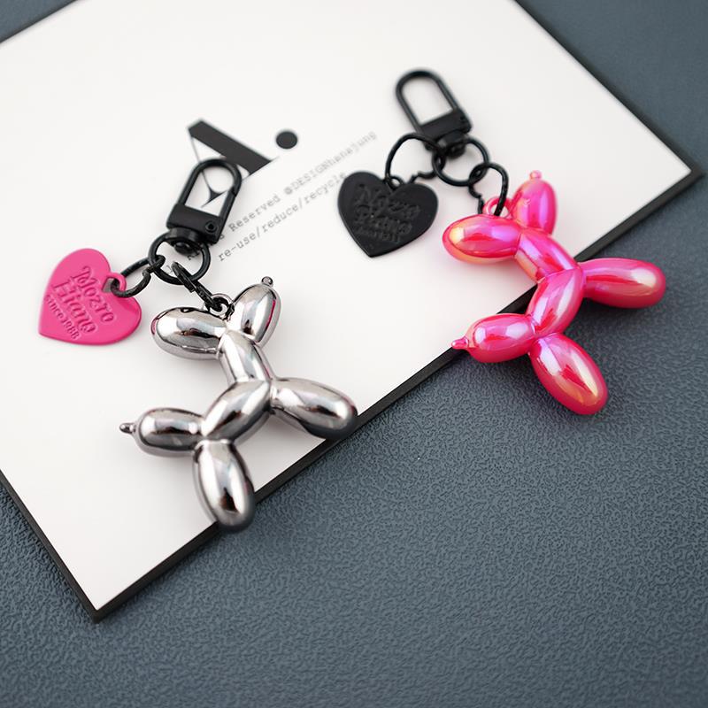 Balloon Dog Keychain - Original Dark Cool Girl and Couple Bag Pendant