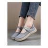 Women Spring Casual Flats Breathable Comfortable Soft Sole Slip-On Mom Shoes Lightweight PU Everyday Wear Old Beijing Style