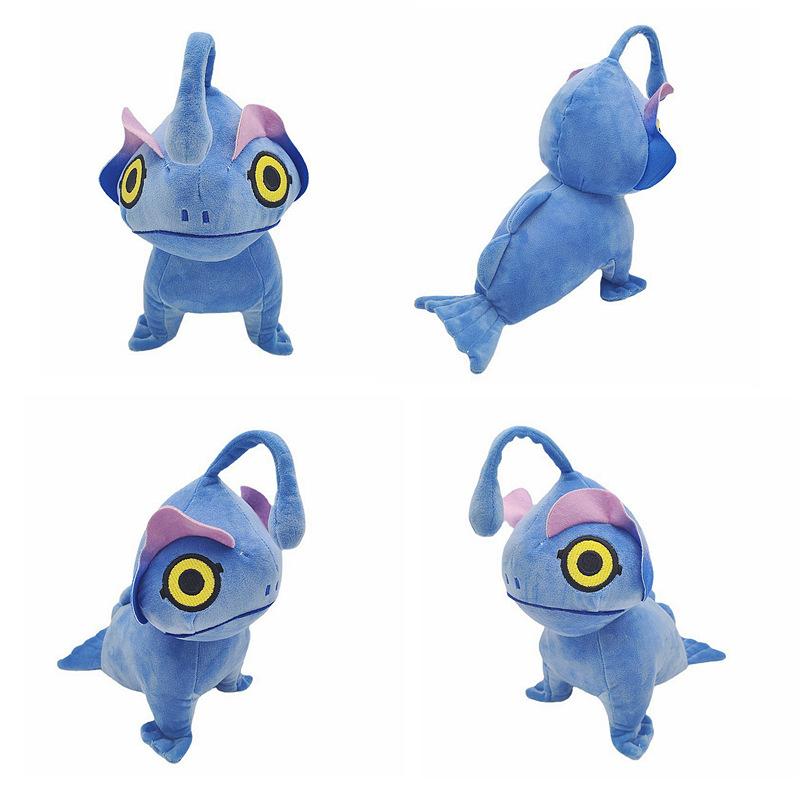 Kawaii Blue Ocean Beast Plush Toy Movie Anime Monster Hunter Anime Blue Shark Plush Cartoon Doll Christmas Gift Kid