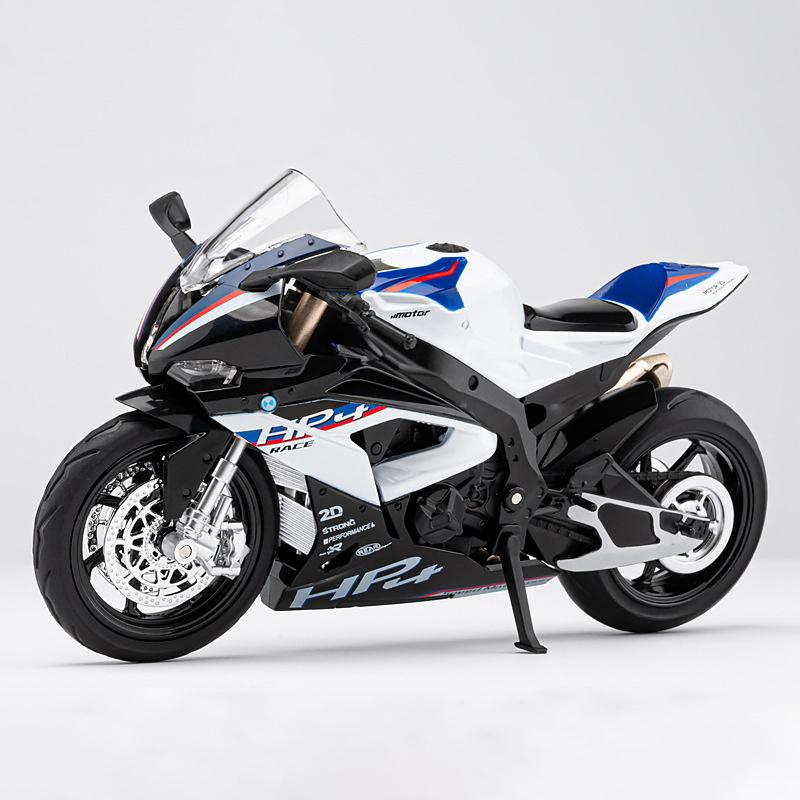 1/12 BMW HP4 Alloy Die Cast Racing Motorcycle Model Vehicle Collection Sound and Light Off Road Autocycle Toys Car