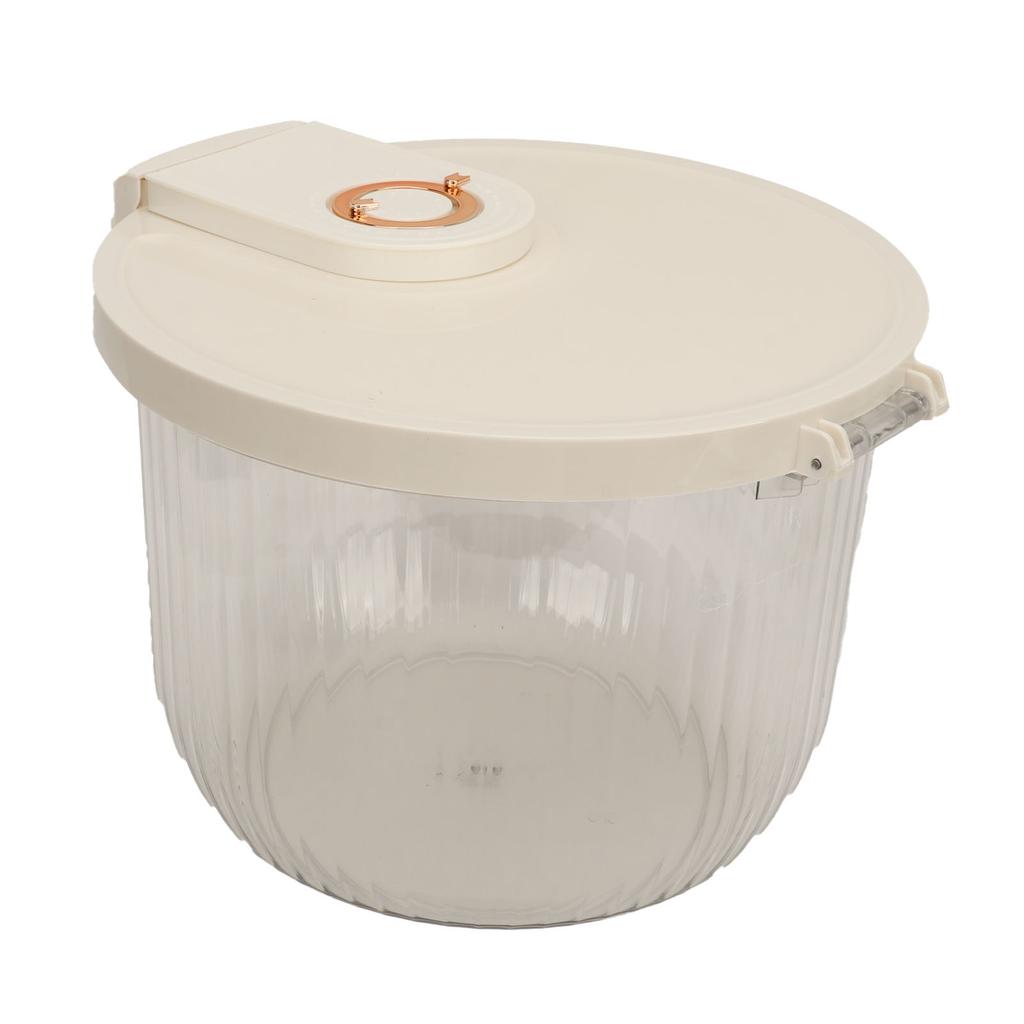 Rice Storage Container Transparent Large Capacity Sealed Rice Storage Bucket Grain Dispenser Bin with Lid for Kitchen