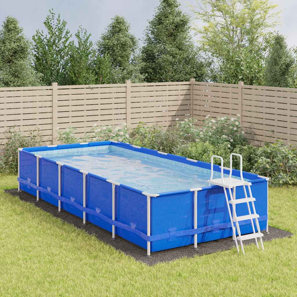 Pool-Schutzmatte, Hellgrau, 750X370 Cm, Polyester-Geotextil