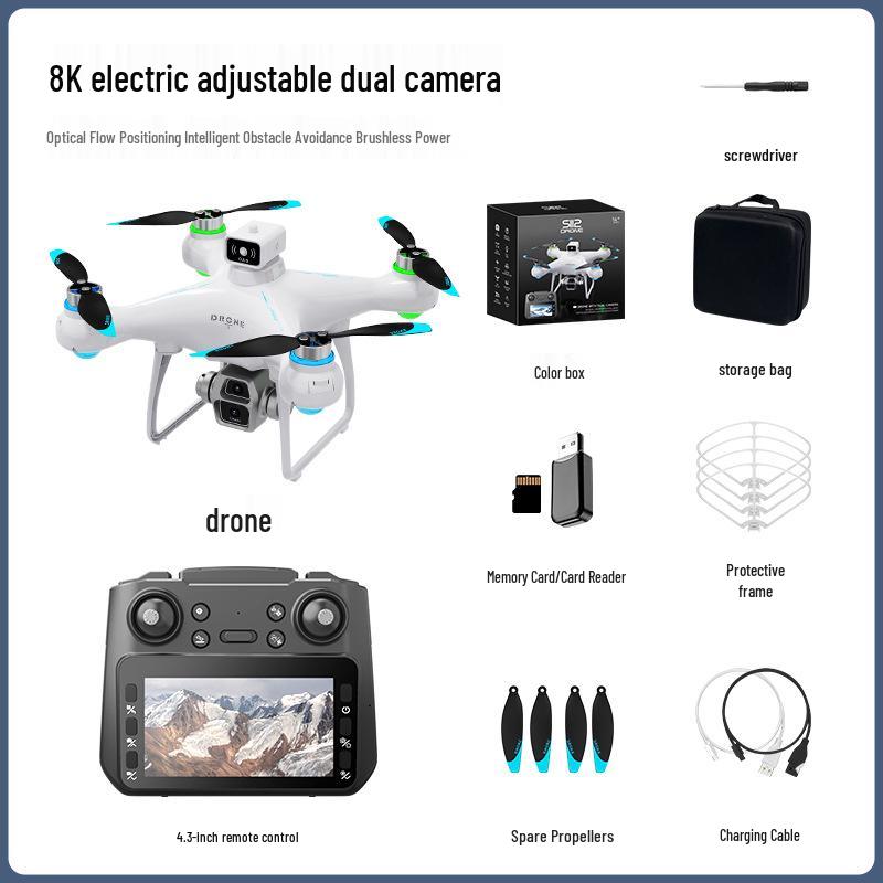 Wow-oh S112 8K HD Brushless Drone with Large Screen Control & Long Endurance