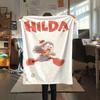 Hilda Poster Printed Flannel Blanket, soft throw for bedroom sofa, washable, fan merchandise, great gift.