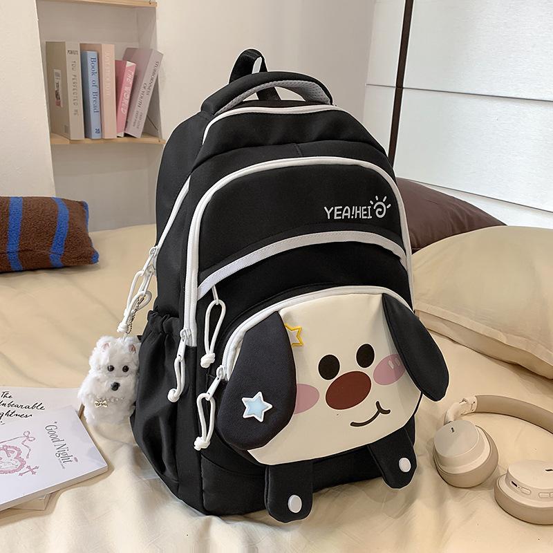 New high-value, fresh and sweet original style cute dog backpack women's lightweight large-capacity backpack