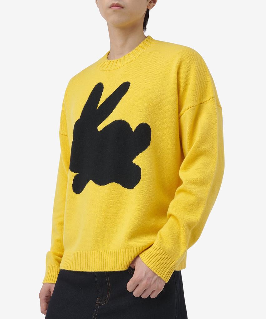J.W.ANDERSON Bunny Print Wool Blend Knit - Yellow / Kw0943Yn0264200