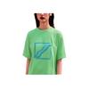 We11done Sequin Square Logo Short Sleeve T-Shirt Women Tops Green WD-TT1-21-545-U