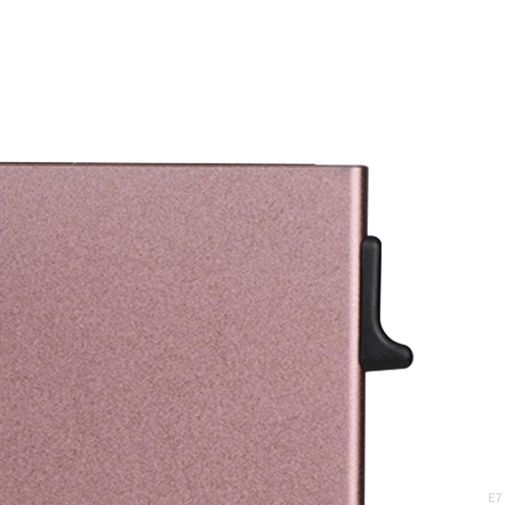 Credit Card Holder Aluminum Alloy Pocket Case for Boyfriend Outdoor Men Black