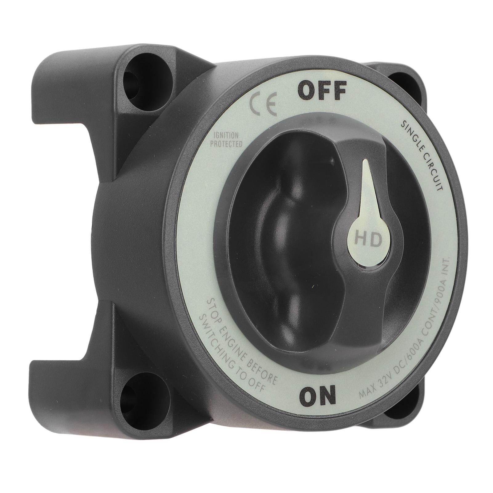 

600A Master Battery Power Cut Disconnect Switch Isolator Single Circuit ON OFF IP66 Waterproof 3 Studs for RV Boat