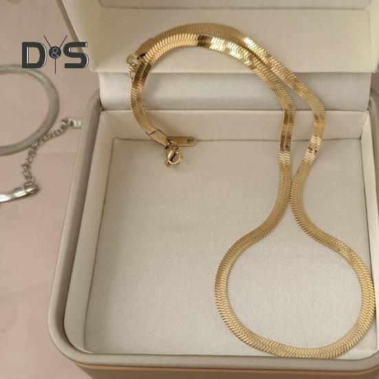 Women Necklace Snake Bone Chain No Pendant Two Color Available Women Dating Daily Wear Banquet Work Party Neck Jewelry Holiday Gift