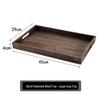 ZISIZ Paulownia Wood Charcoal Serving Trays