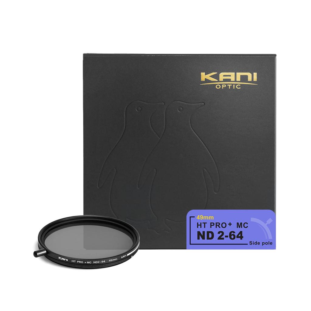 KANI 49mm Variable ND Filter HT MC Maximum light detachable adjustment suppresses unevenness at high low 809209 PRO+ ND2-64 6-stop reduction, knob,