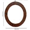 Handmade Wooden Frame Round Wall-Mounted ,Mirror for Bathroom,Living Room,Wall Basin,Study Room,Office,Brown