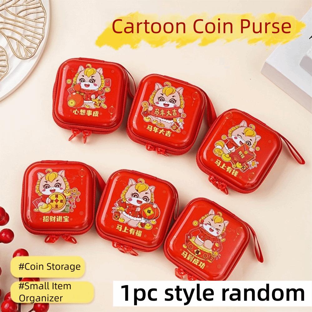 New Cartoon Christmas Coin Purse Santa Claus Tin Box Phone Keychain Pendant Snowman Cartoon Storage Box New Year