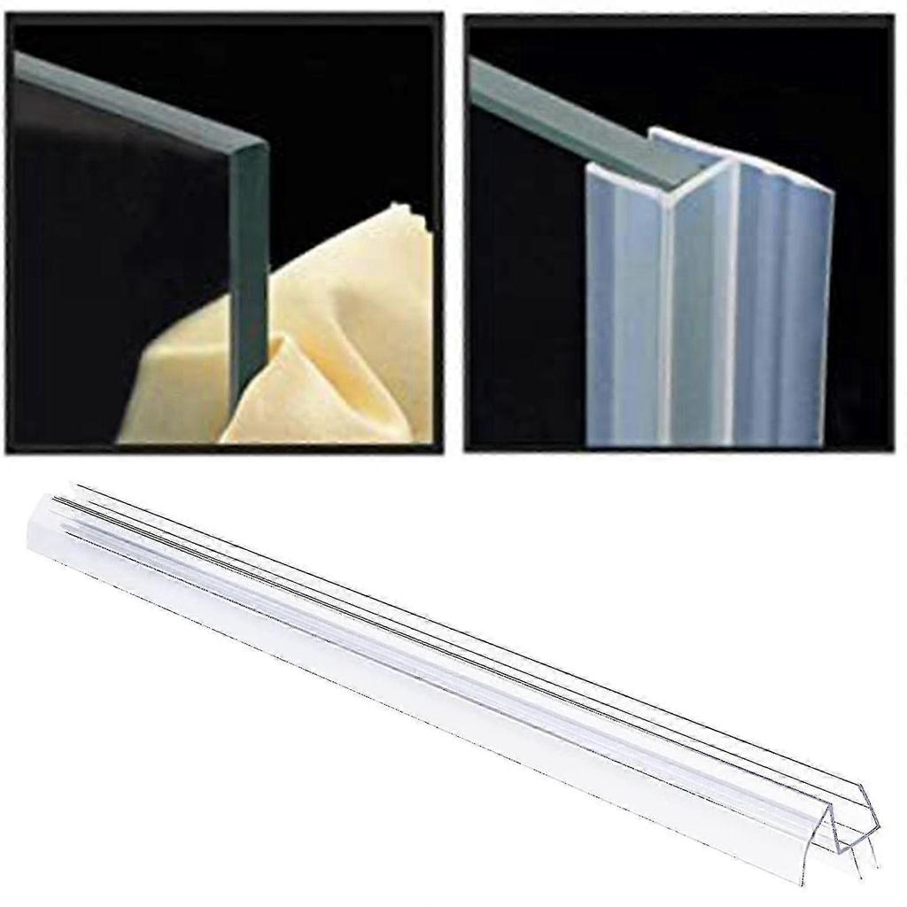 Tira de sellado inferior para puerta de ducha de PVC, cortable, sin marco, impermeable y a prueba de humedad, para uso en el baño.