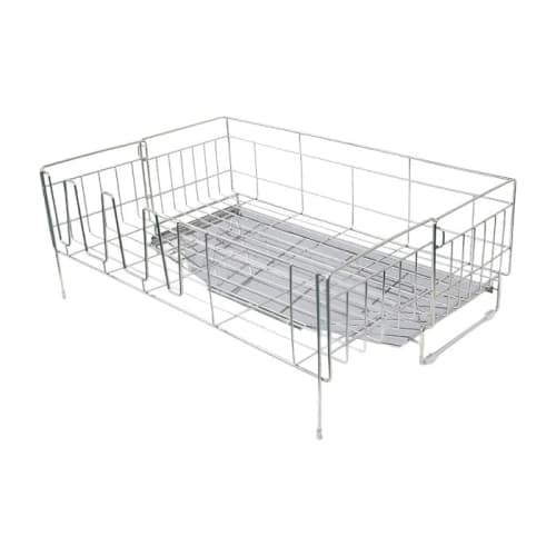 Kawabata Takisaburo Shoten Stainless Steel Over-the-Sink Dish Drainer, Slim, Compact, Large Capacity, Automatic Drainage, Bottle Stand, Cup/Water Bott