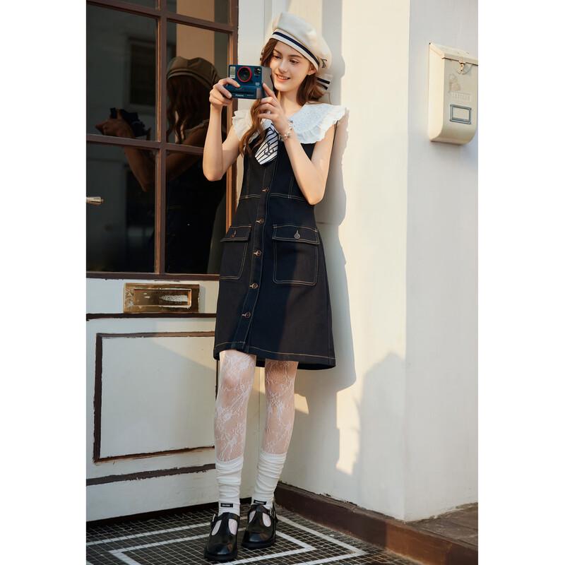 TonLion Women's Sleeveless Denim Dress