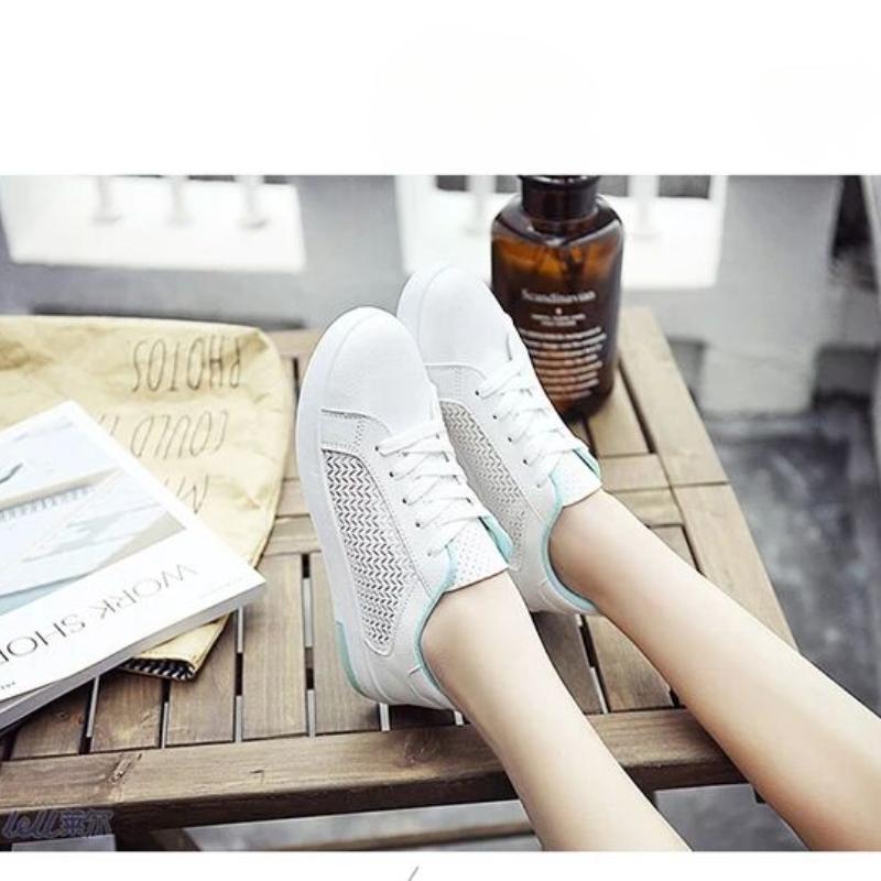Fashion White Shoes Women's 2025 Spring and Autumn New Women's Shoes Student Flat Trendy Shoes All-match Sports Casual Sneakers