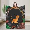 Warm BlanketGirls Boys Decorative Simba Lion King Throw Blanket  Flannel Bedspread Chair Sofa Bed Street Trend Sofa Bed Cover