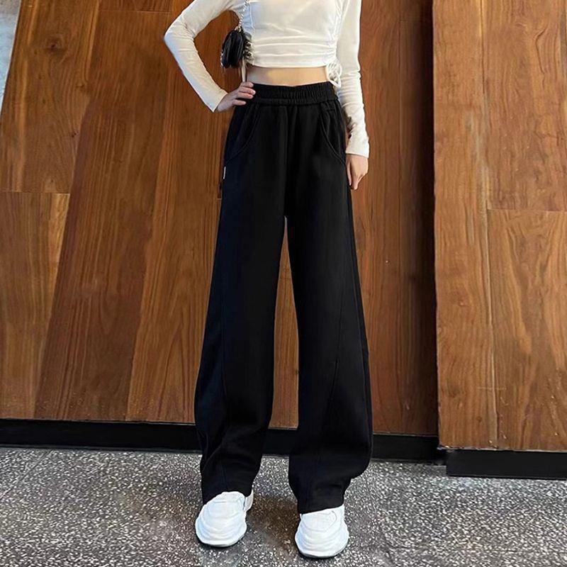 

Women s High-Waisted Wide-Leg Red Dance Pants: Slimming, Floor-Length, Thick, Versatile, Fashionable, Loose Fit M (80-105 lbs)