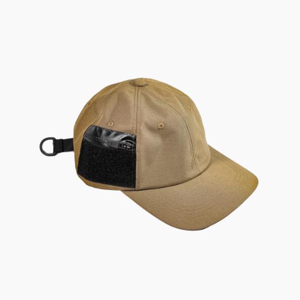 

Outdoor Multifunction Tactical Baseball Cap Man Techwear Style Zipper Pocket Adjustable Functional Tactical Hat Adjustable коричневий