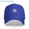 Compass North South East West Sailing Unisex Baseball Cap Denim Fabric Hat Adjustable Snapback Outdoor Sports Cap