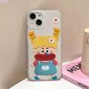 Big red mouth snot girl for iPhone17promax Apple 17 matte phone case 16/15 anti-drop 14