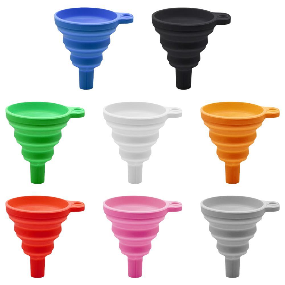 Silicone Separatory Filter Funnel Car Universal Liquid Funnel Washer Fluid Change Foldable Portable Auto Engine Oil Petrol Chang