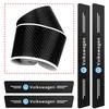 OPQ1 1/4/5Pcs Car Door Sill Scuff Plate Decor Carbon Fiber Stickers For Volkswagen VW Golf T5 Phaeton GTI Touran GTD CC Touareg ID3 R