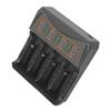4 Bay Smart Charger For Rechargeable Lithium Batteries Compatibility with 18650 26650 21700 10400 14500 16340 18490