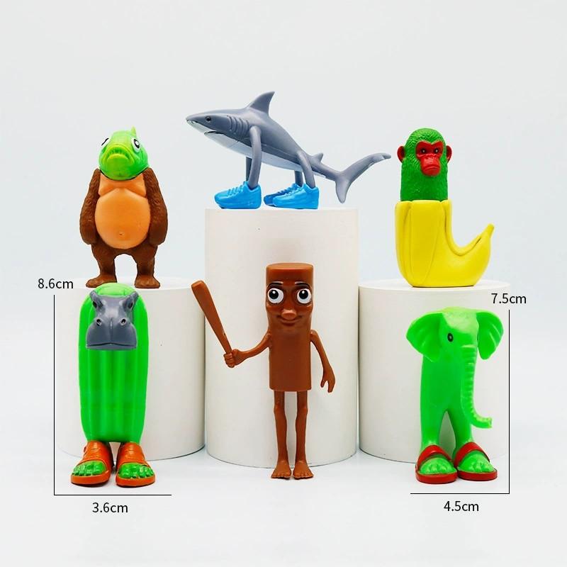 

Итальянский Маразм ИИ Животные Тунг Тунг Тунг Сахур Фигурка Тралалело Тралала Фигурка Кукла Игрушка Украшение для Стола Модель Орнамент Подарок 6PCS-Style A