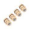 4PCS Excavator Joystick Control Valve Rubber Sealing Brass Alloy Steel Heat Resistance Pusher Valve for Bulldozer