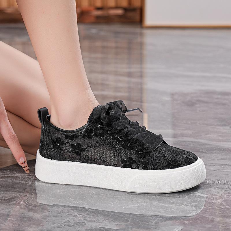 Women Sneakers Summer Casual White Shoes Lace Canvas Breathable Designer Shoes Woman Sneakers