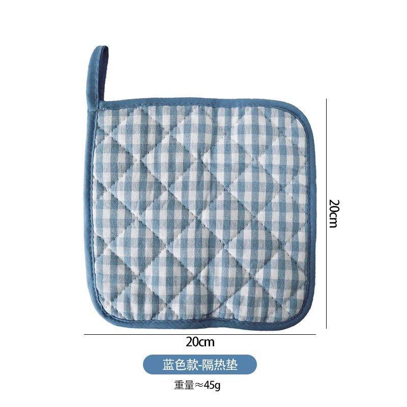 1Pc Plaid Cotton Heat Resistant Home Kitchen Baking Tool Insulation Microwave Glove Insulation Holder Pad
