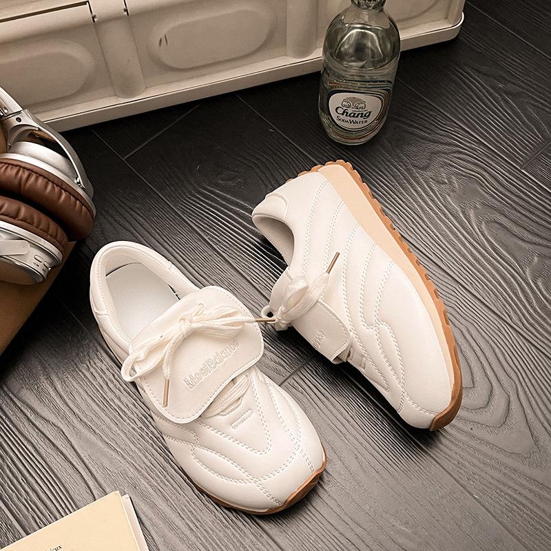 Dexun Shoes Women's Silver 2025 New Ballet Single Shoes Sports Versatile Flat Casual Women's Shoes Forrest Gump Shoes Sports Shoes