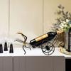 Human Rickshaw Vintage Metal Wine Rack Nostalgic Wine Bottle Rack Wine Bottle Storage Rack Creative for Cabinet Pantry
