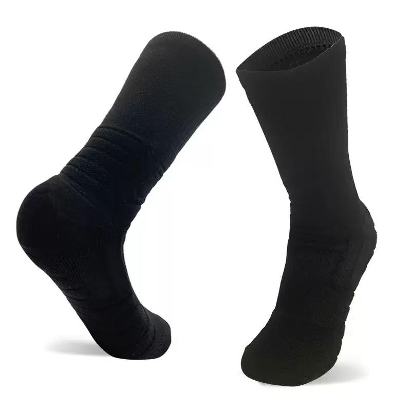 Men's Mid-Calf Professional Football Basketball Training Socks-Towel-Lined Short Elite Non-Slip Wear-Resistant High Quality All