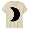 Abstract Black Crescent Moon Shape T-Shirt Minimalist Design Astronomy Birthday